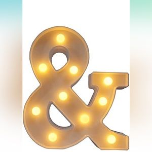 LED Letter Lights Light Up Letters Sign Battery Powered (Letter &)